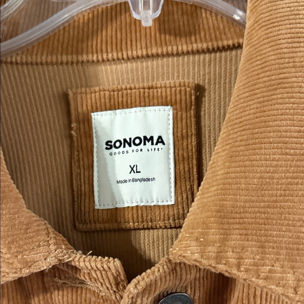 Sonoma Women's Tan Corduroy Jacket - Picture 2 of 3
